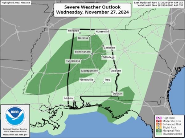 Wednesday severe weather outlook