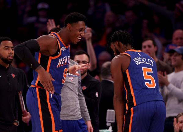 The Knicks sent RJ Barrett and Immanuel Quickley to the Raptors.