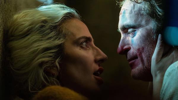 Lady Gaga as Harley Quinn and Joaquin Phoenix as Joker in Joker Folie a Deux