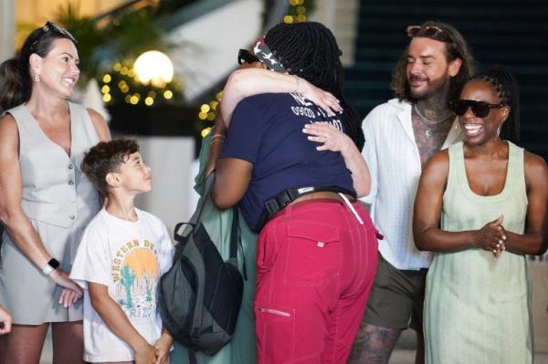 I'm A Celebrity's Nella Rose giving someone a hug