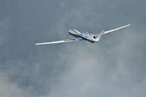 The MQ-4C Triton unmanned aircraft system completes its inaugural cross-country ferry flight at Naval Air Station Patuxent River, Md. Triton took off from the Northrop Grumman Palmdale, Calif., facility Sept. 17. (U.S. Navy photo by Erik Hildebrandt/Released)