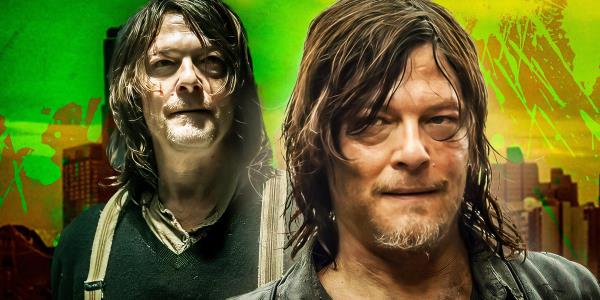 Composite image of Norman Reedus as Daryl Dixon in The Walking Dead