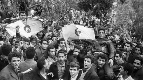 Getty Images Pro-independence Algerian Muslims gather during a demo<em></em>nstration on December 11, 1960 Place du gouvernement, in the center and the European quarters of Algiers, during the Algerian war