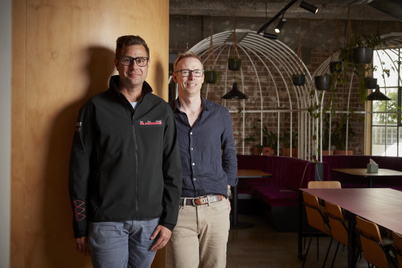 Blackbird co-founders Niki Scevak and Rick Baker. Blackbird is a major investor in Eucalyptus.