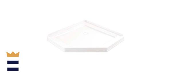 Delta Foundations 38- By 38-Inch Corner Shower Pan ba<em></em>se With Corner Drain In White