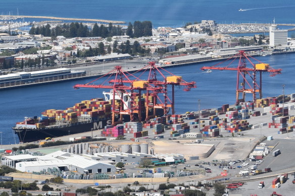 Patrick Terminals in one of two co<em></em>ntainer handling operators at Fremantle Port.
